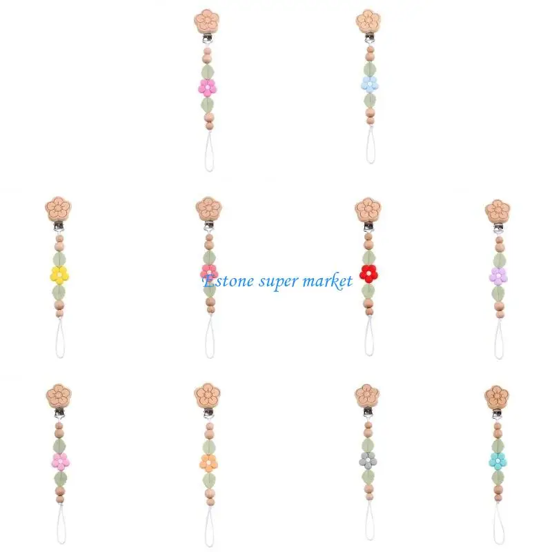 

090b Baby Pacifier Chain малышки малыши с примером пасы милый цветочный шарм