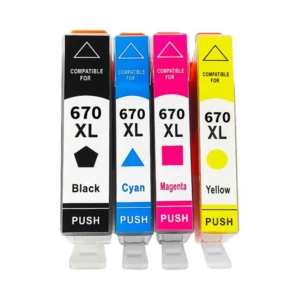 einkshop Compatible for hp 670 670xl Ink Cartridges Replacement For HP Deskjet 3525 5525 4615 4620 4625 6525 printer