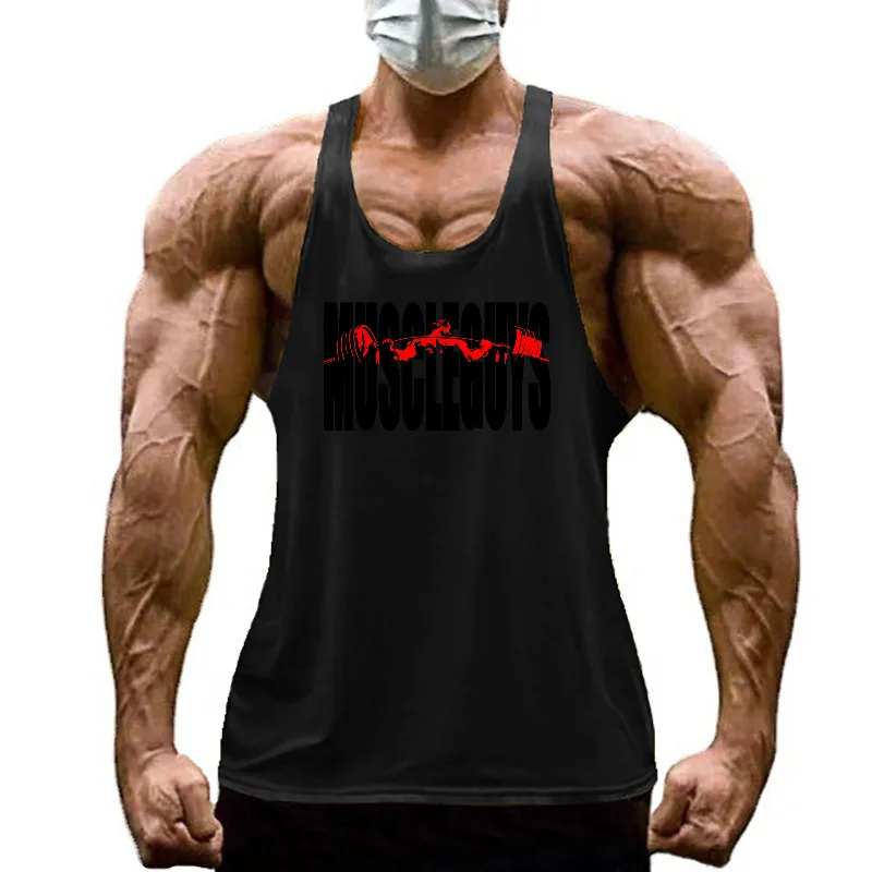Men's Running Vests Quick Dry Athletic Tank Top Sleeveless Gym Workout Shirt Breathable Moisture Wicking Muscle Training Top