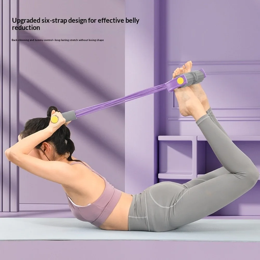Adjustable Sit-Up Assistant with Foot Pedal Resistance Band, Abdominal Core Trainer, Waist Slimming Home Fitness