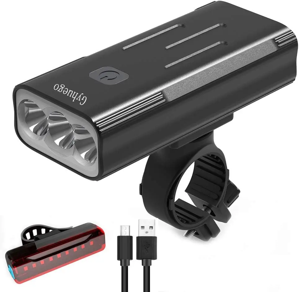 

Велосипедные фонари для ночной езды, передний фонарь с аккумулятором через USB и аккумулятором, простая установка для езды на велосипеде по дорогам и горным велосипеде