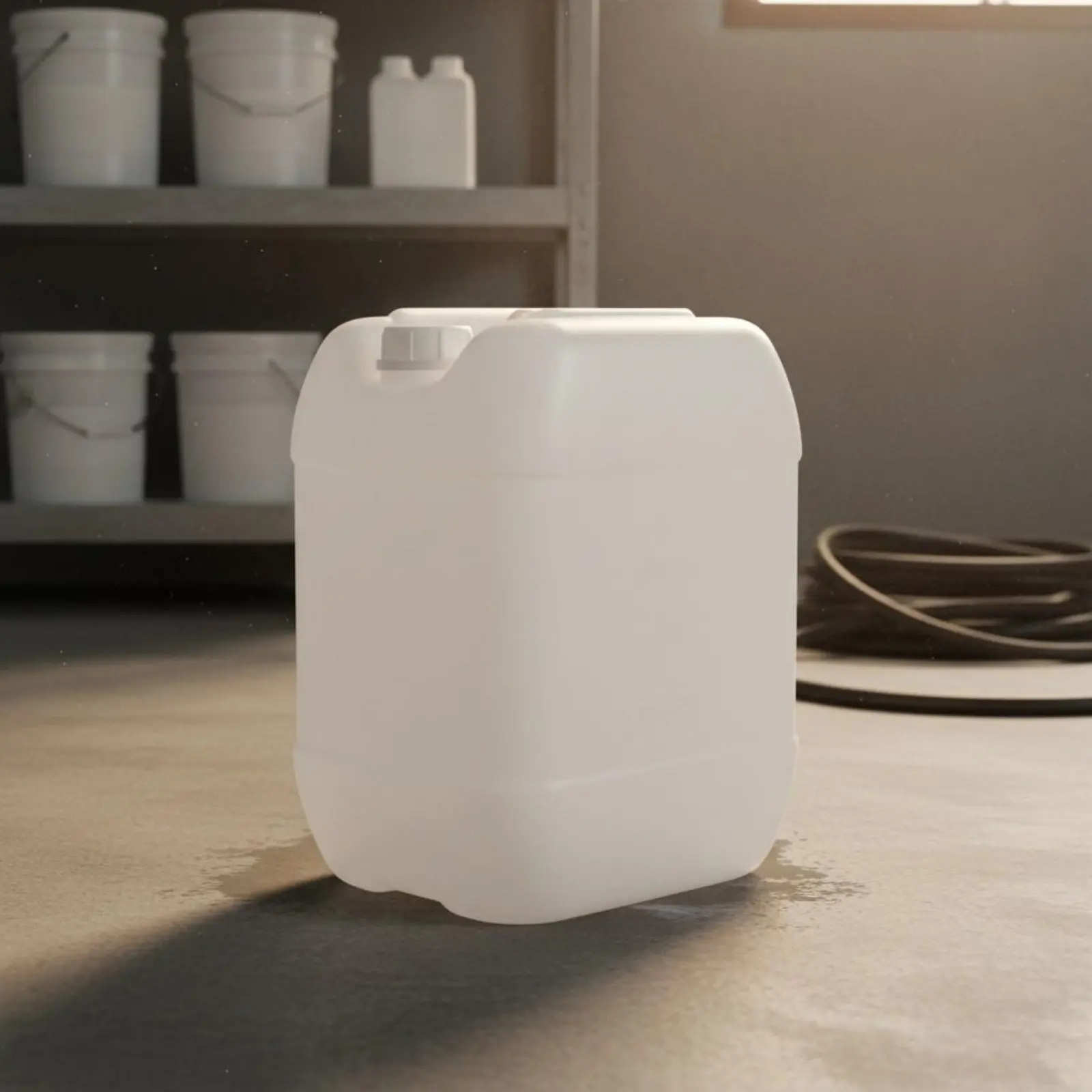 Double Mouth Plastic Container Thickened Large Capacity Plastic Jerry Can Sturdy Duty Chemical Barrel Spill-Resistant Water Jug