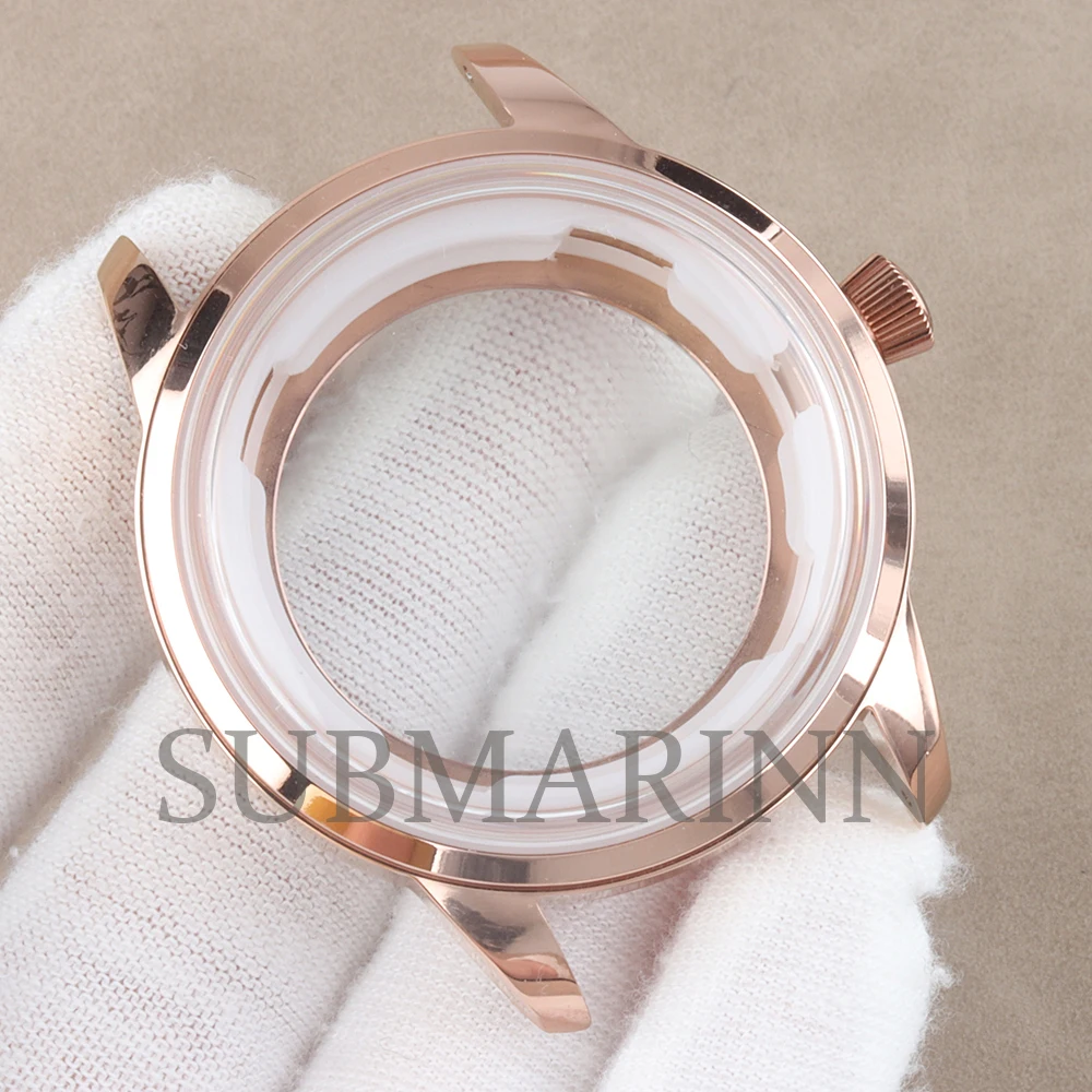 40mm Case 35mm NH38 Dial Hands Arched Glass Watch Case for Cocktail Time Presage NH38 Movement Stainless Steel Watch Accessories