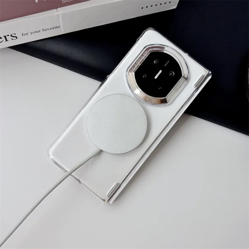 For Huawei Pura X Max Transparent Magnetic For Magsafe Case For Huawei Mate X7 X6 X5 XT For Magsafe Shockproof Protection Cover view 2