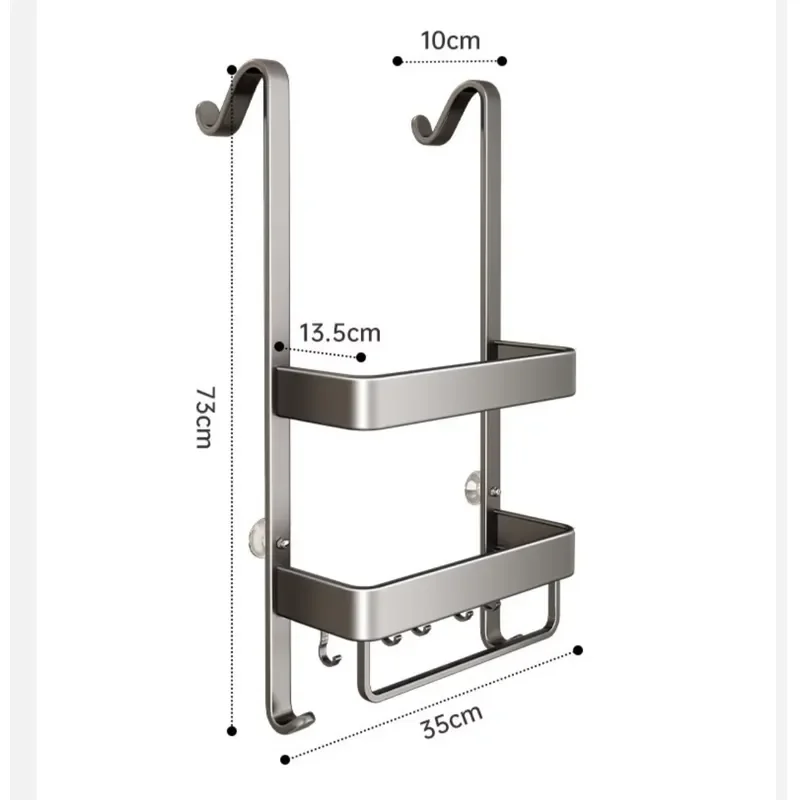 Stainless Steel Bathroom Shelf Bracket Wall Mounted Storage Rack Holder for Shower Toilet Organizer Accessories Hardware