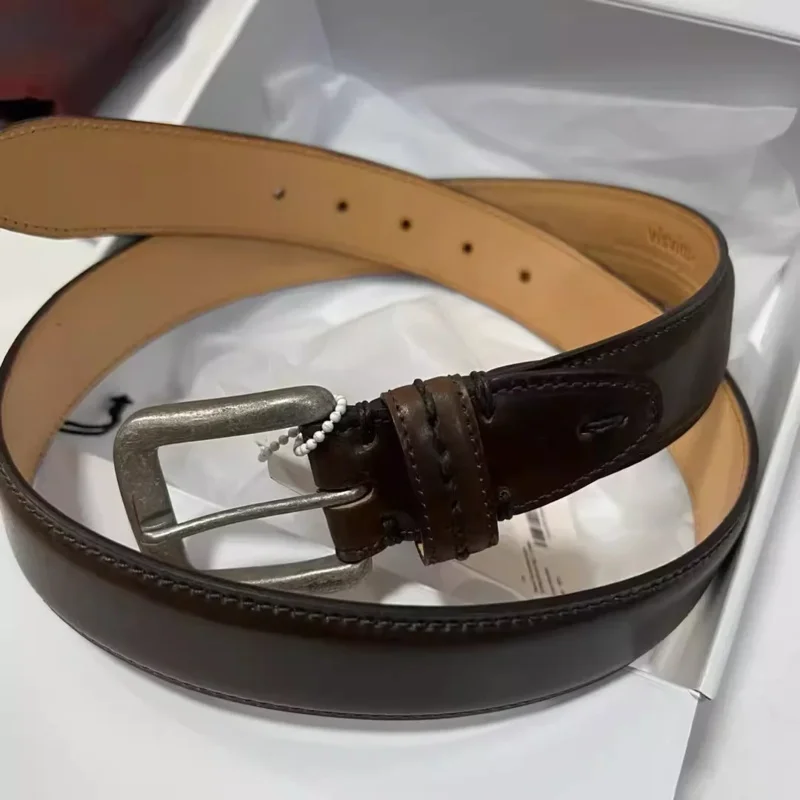 VISVIM CORDOVAN BELT 35MM cintura in pelle cordovan stile giapponese