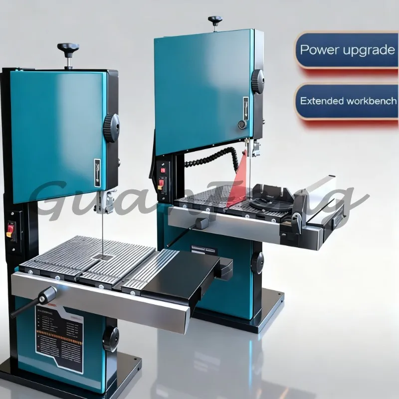 Small household multi-function metal cutting saw 8 inch woodworking band saw, curve saw cutting machine