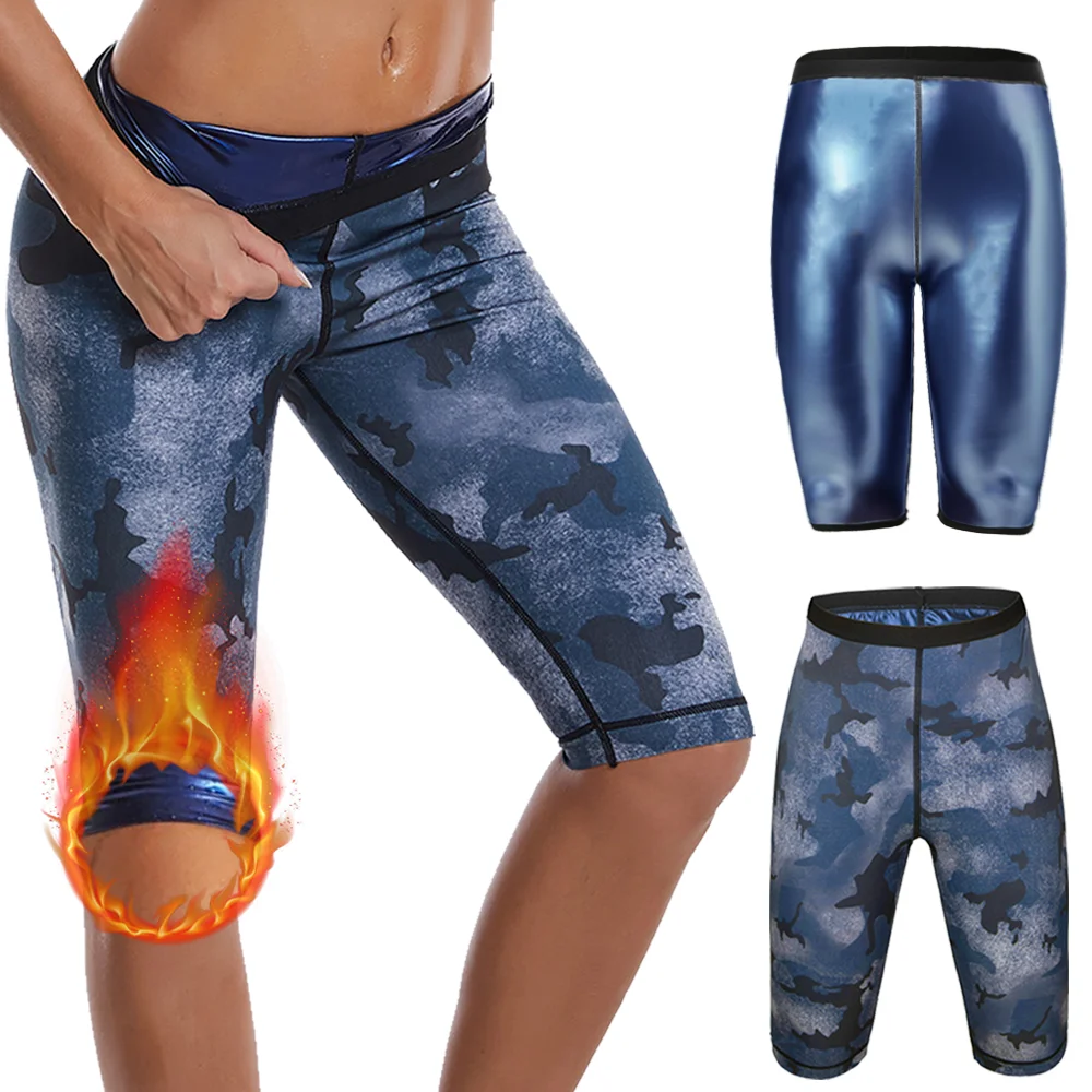 Damen Sauna-Shorts Schwitzanzüge zur Gewichtsreduktion Schlankheits-Taillentrainer Bauch-Thermo-Sauna-Leggings Workout Gym Sportbekleidung
