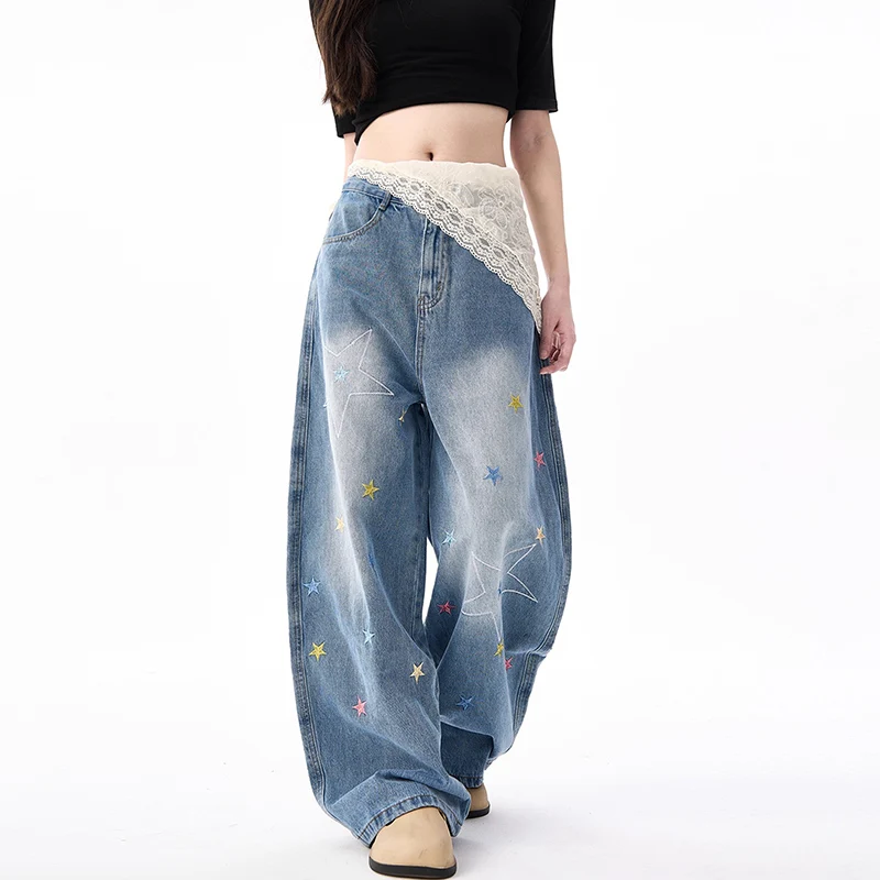 New High Waist Wide Leg Jeans Women's Spring Autumn High End Pants Comfortable Casual Stylish plus Size Denim Trousers