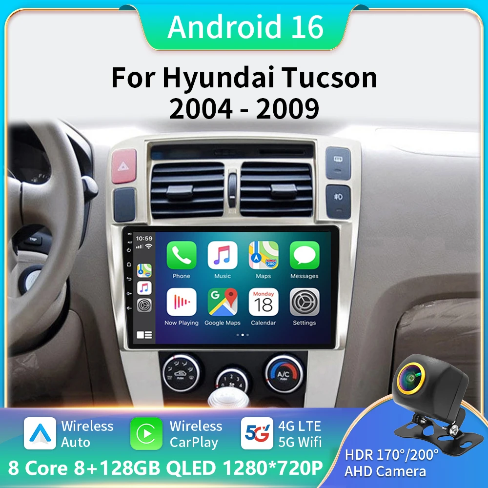 

Android 13 авто автомобильный радиоприемник для Hyundai Tucson 2004-2009 мультимедийный плеер 2din 7862 авторадио GPS navi стерео экран 4G Carplay