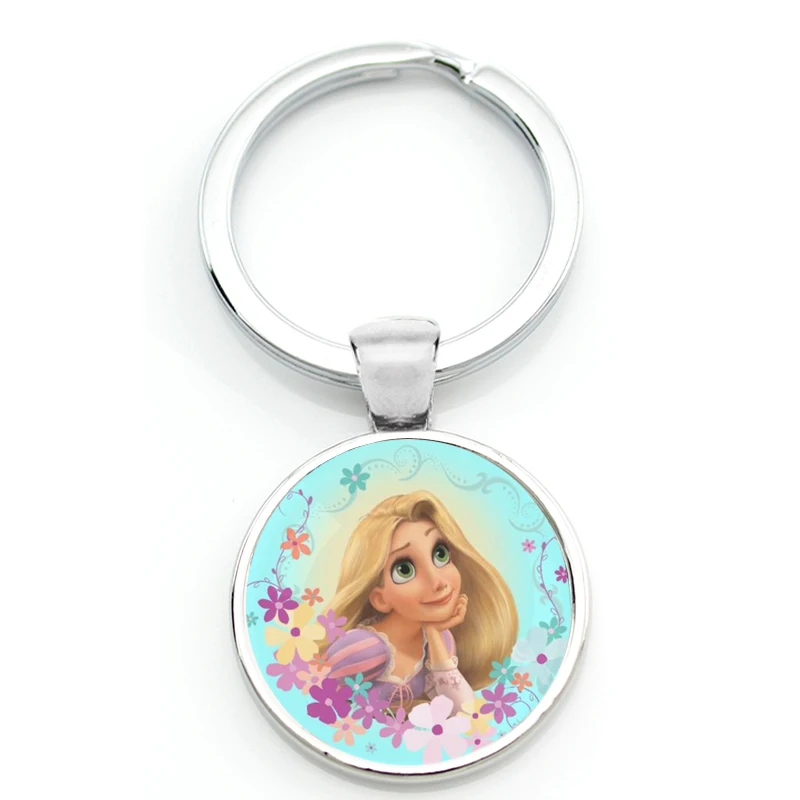 Ment Keychain Keyring - Cartoon Rapunzel Tangled Disney Princess Anime Movie Aesthetic - Key Ring Key Chain Pendant Holder Decor