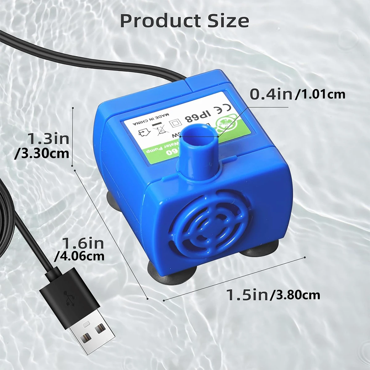 Katzenwasserbrunnenpumpe, LED-Ersatzpumpe für Haustierbrunnen, DR-DC160-Motor, geeignet für blumenförmigen Wasserhahn, Katzenwasserspender – Detail 5