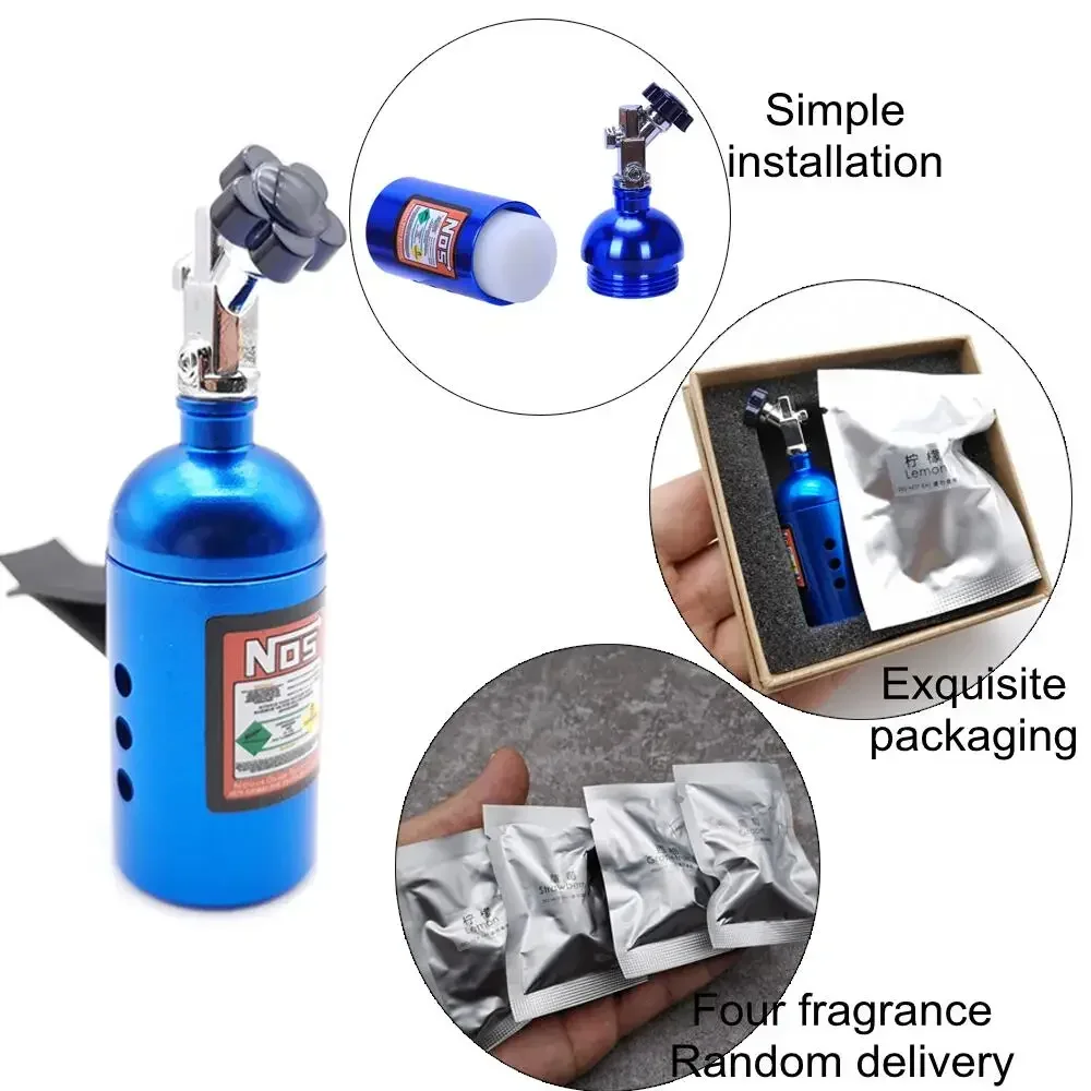 Hot Sale Car Air Freshener NOS Nitrogen Bottle Air Vent Aromatherapy Auto Aroma Outle Perfume Flavoring Fragrances Accessories