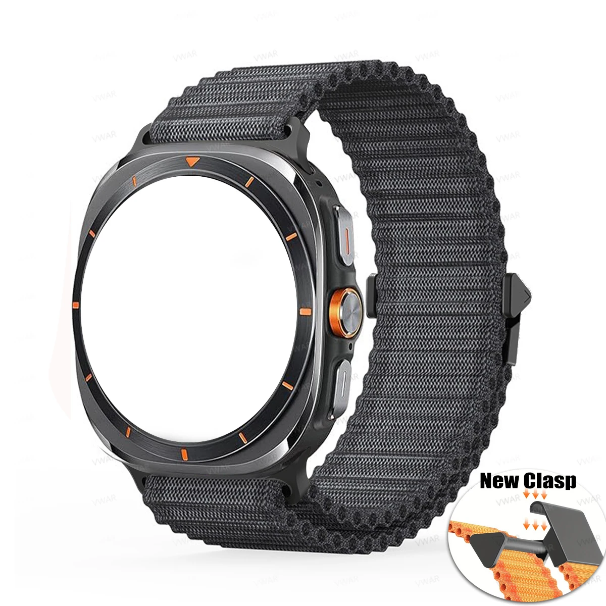 Sport Trail Band für Samsung Galaxy Watch Ultra 47mm Nylon Loop Strap Correa für Samsung Galaxy Ultra 47mm LTE Keine Lücken Armband