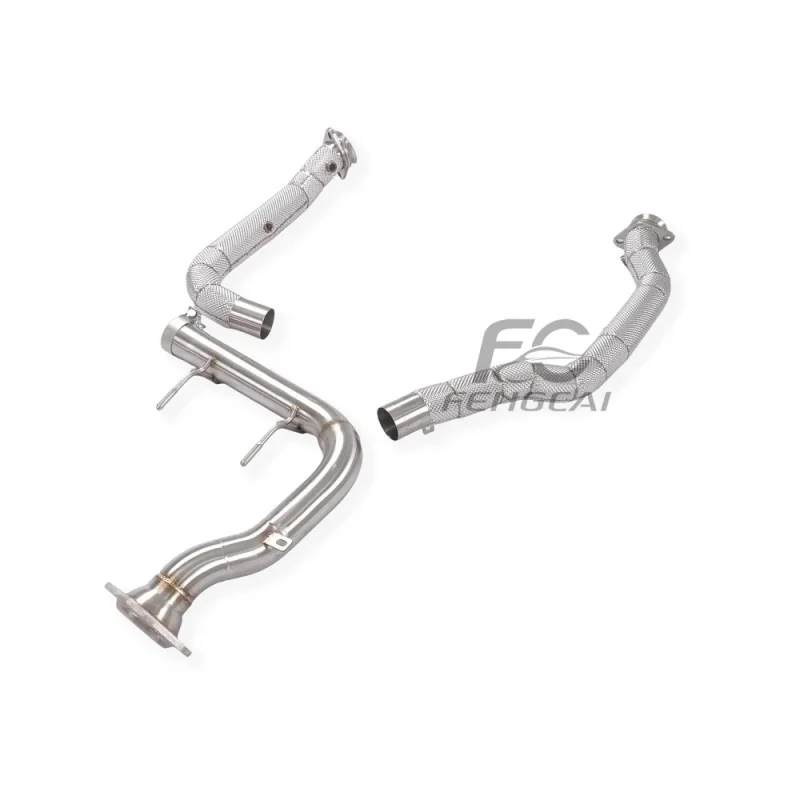 Custom Straight-through Downpipe Exhaust Header for Ford F-150 Raptor Gen 3 3.5TT Insulated Dumppipe Exhaust Pipes Power Upgrade