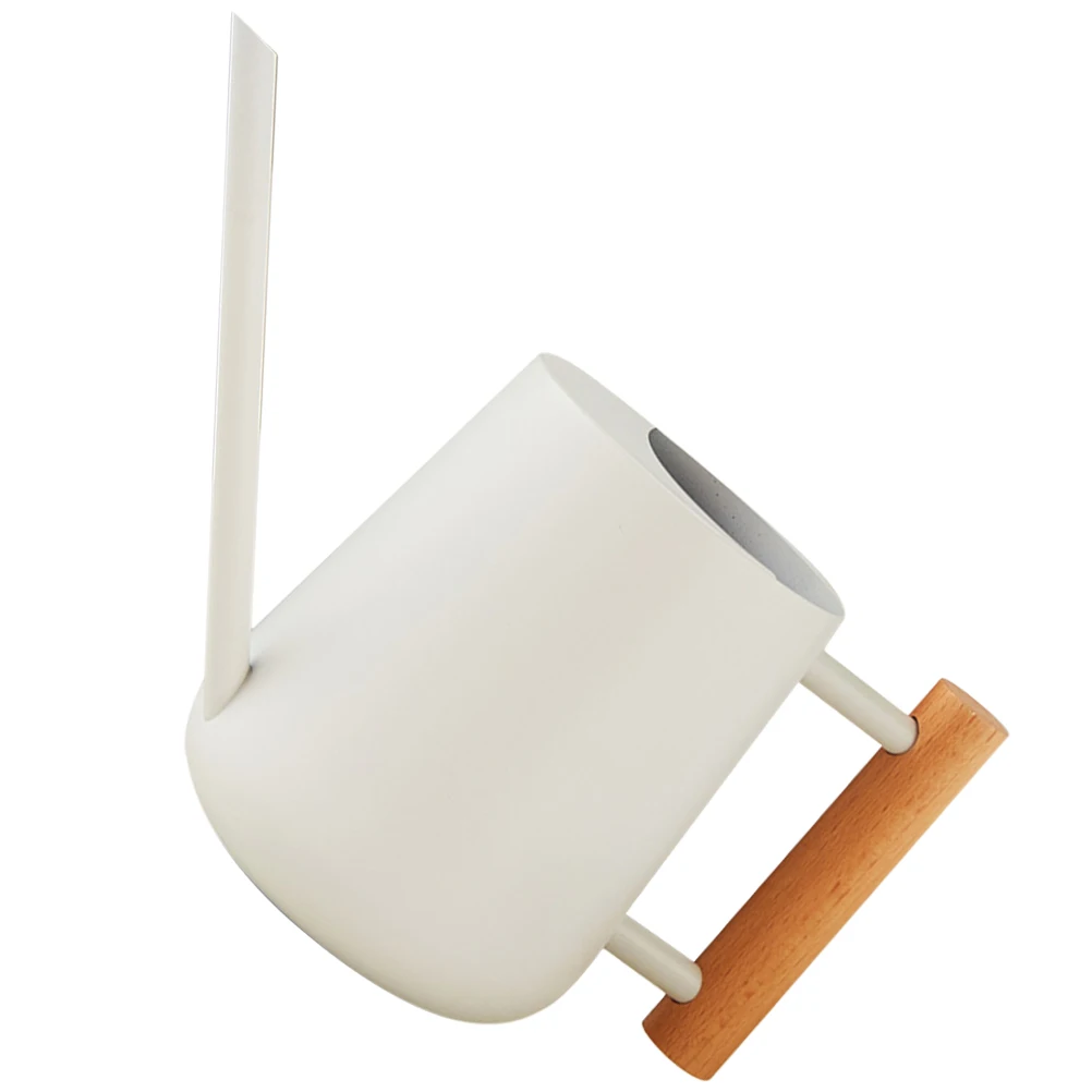 

Stainless Steel Watering Can 900ML White Long Spout Durable Metal for Indoor Plants Garden Easy Use Large Capacity Home