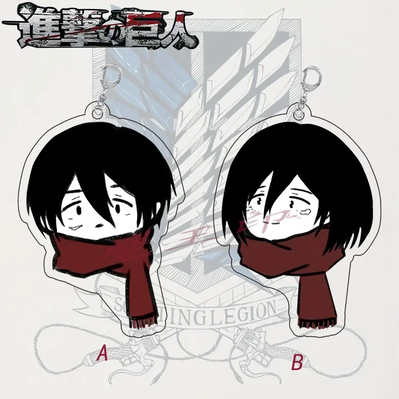 Anime Shingeki No Kyojin/Attack on Titan Levi Ackerman Eren Jaeger Cosplay llavero acrílico Bolsa Escolar regalo colgante Ambitus