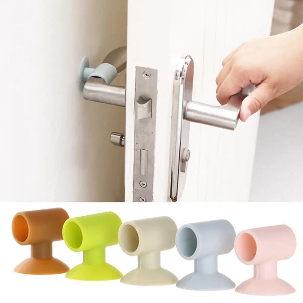 Home Door Handle Cover Silicone Knob Case Silicone Doorknob Anti-collision Protector Pad Blue Door Knob Covers Household Tool