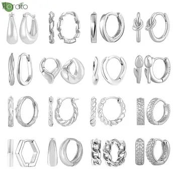 925เงินสเตอร์ลิงเข็มแฟชั่นหัวใจสีเงินต่างหู Hoop 10/15/25มมแนวโน้มขนาดเล็ก Hoop ต่างหูสำหรับเครื่องประดับ Party Party