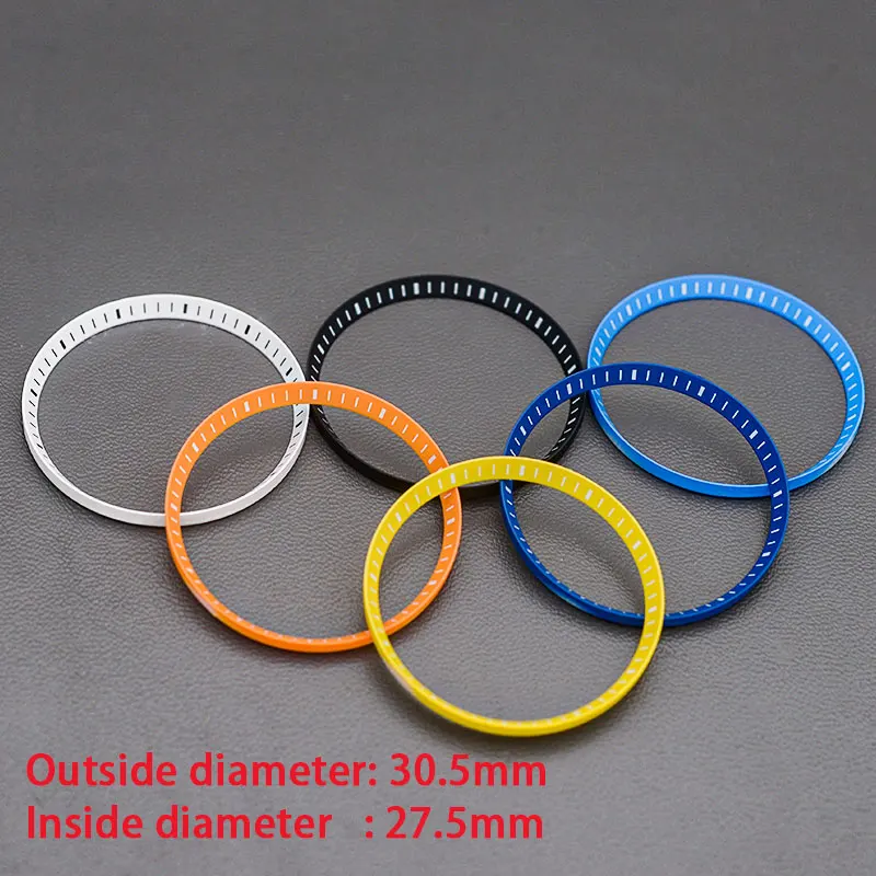 30.5*27.5mm Mod Watch Chapter Ring Brass For SKX6105 6309 SKX007  SRPD53 Seiko NH35 NH36 Movement Watch Case Repair Tool Parts