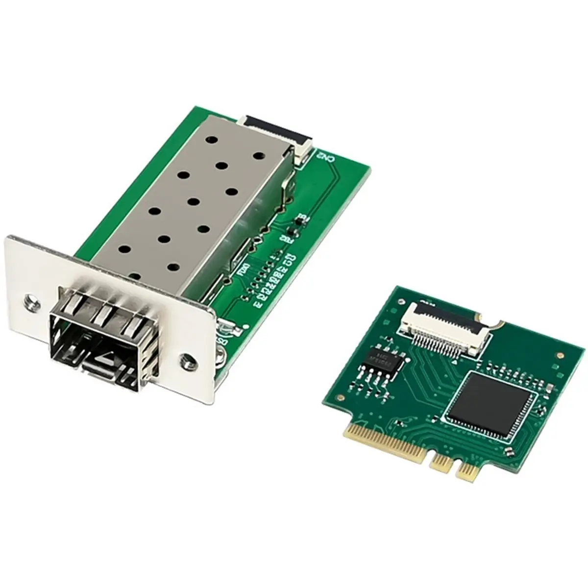 computer M.2 A E Key to 1 Port for SFP Network Card 10/100/1000Mbps Gigabit Ethernet NIC Network Card Single Fiber Port I210AS