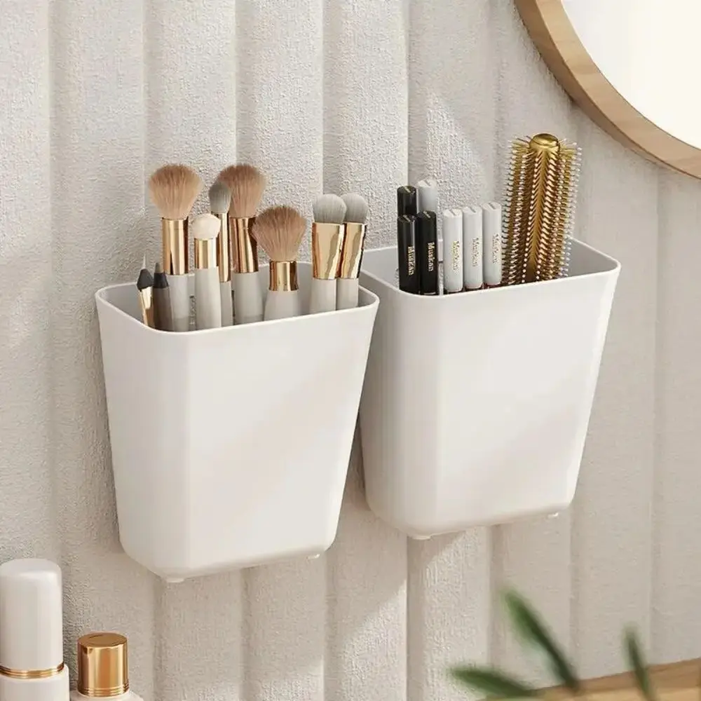 Storage Basket Bathroom Wall Mounted Cosmetics Boxes Home Remote Control Holder Plastic Hanging Storage Box Kitchen Organizer