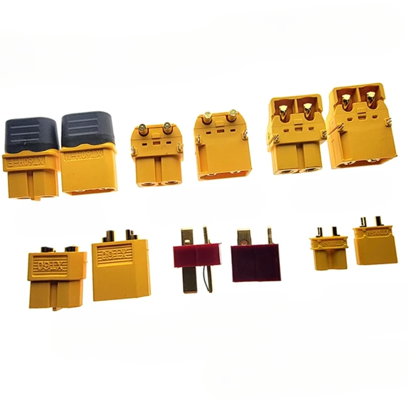 XT30U-M -F XT60E-F XT60H-M XT60PW XT60PT XT90H XT90I T Plug Lithium Battery Socket Connector Male Female Gold Plated Banana Plug