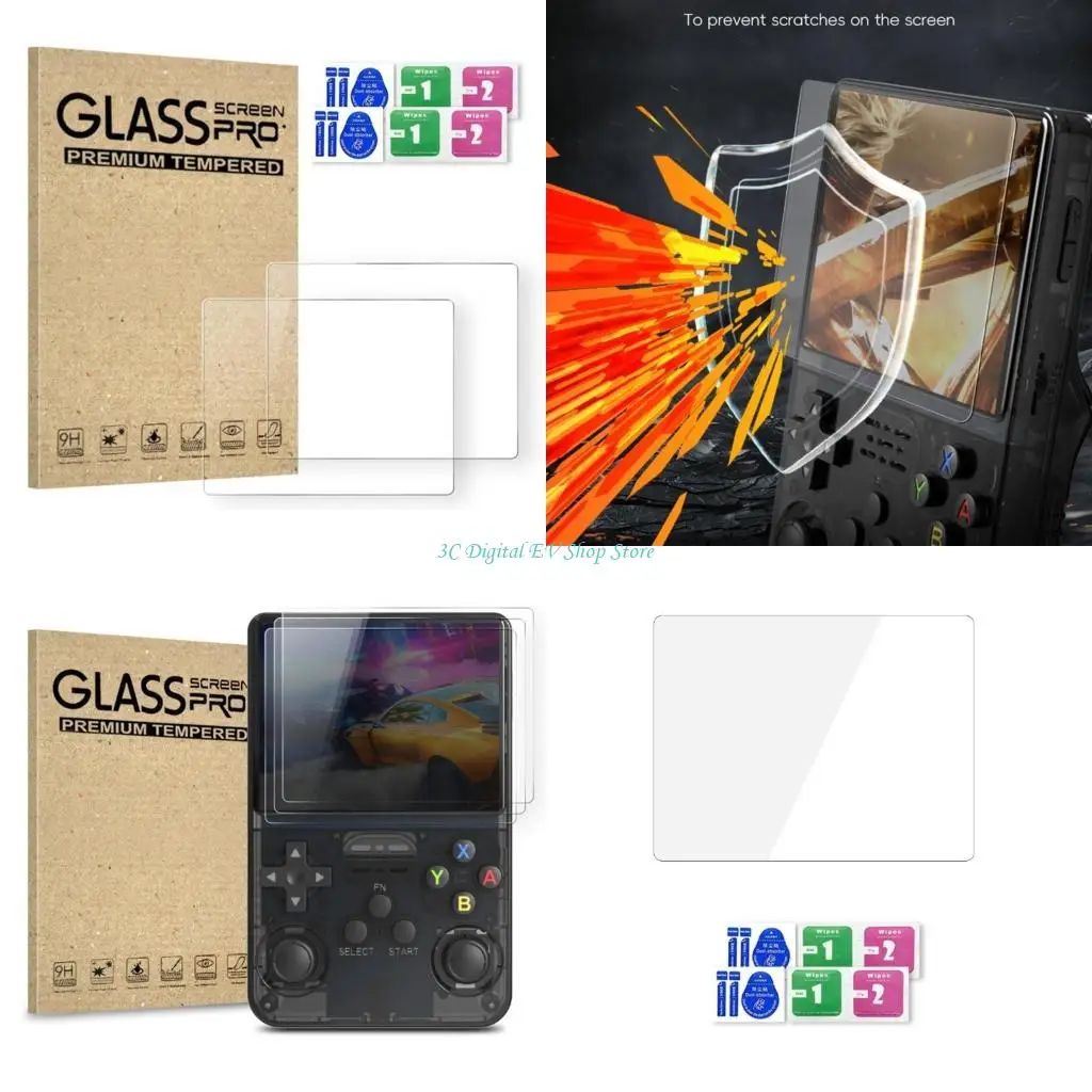 

E74D закаленное стекло для R36S/R35S/RGB20S Защитная пленка для экрана видеоигр с защитой от царапин