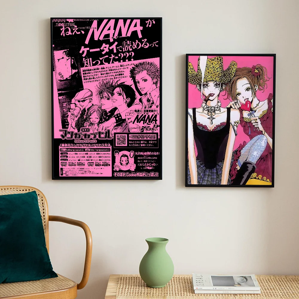 Japanese Classic Anime NANA Vintage Posters Sticky Vintage Room Home Bar Cafe Decor Kawaii Room Decor