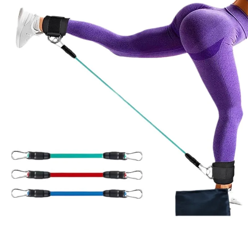 Buttock belt gantry hip lift ankle resistance elastic trainer ankle ring hip leg tension rope shaping slimming six-piece set