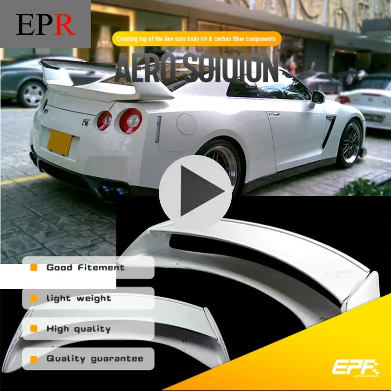Car Accessories R35 FRP Fiber Glass Amuse Rear Spoiler For GTR Fiberglass Wing Parts
