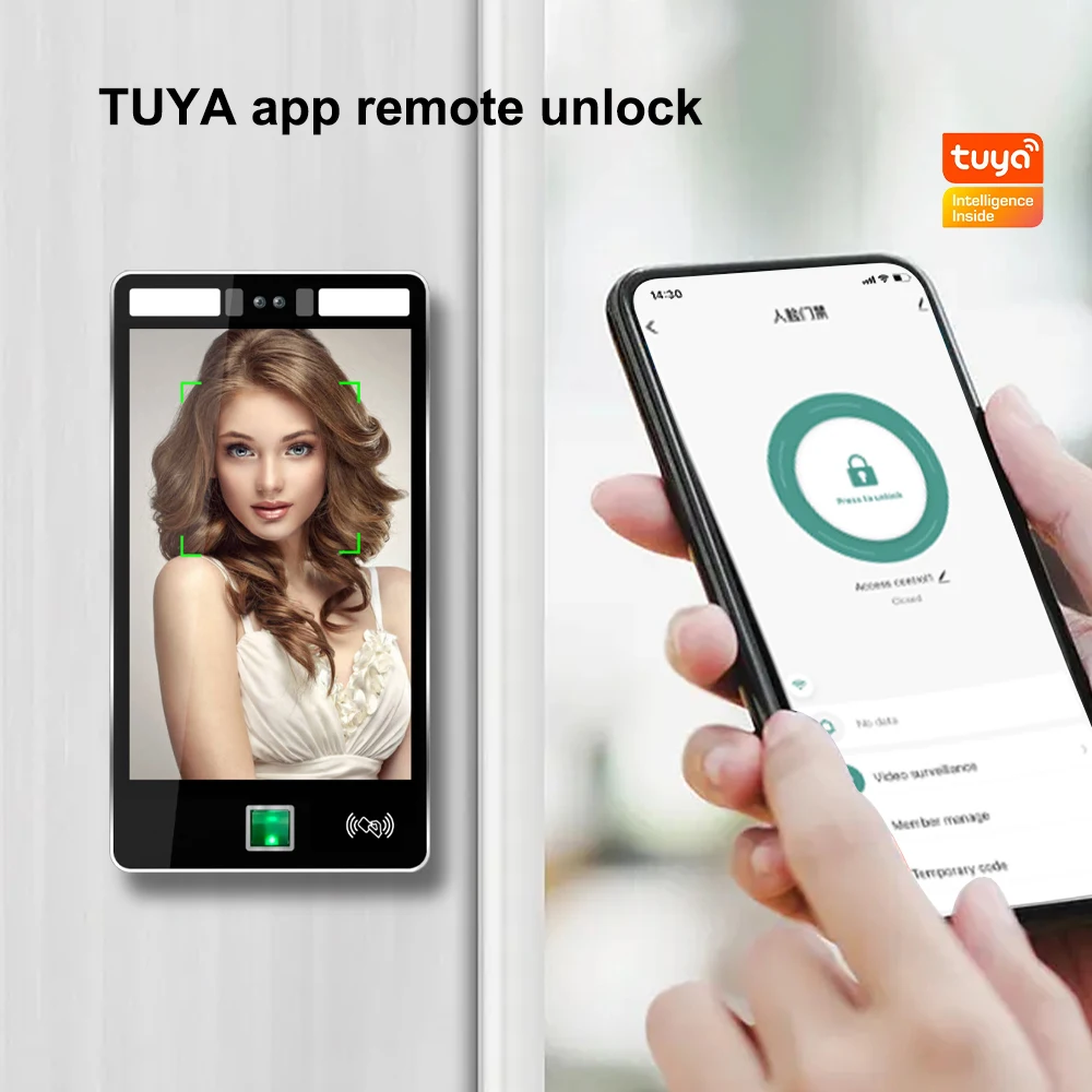 لـ Eseye 10 بوصة نظام التحكم في الوصول البيومترية المقاوم للماء التعرف على الوجه ووصول بصمات الأصابع WIFI/IP/TCP البيانات السحابية OEM OD #6