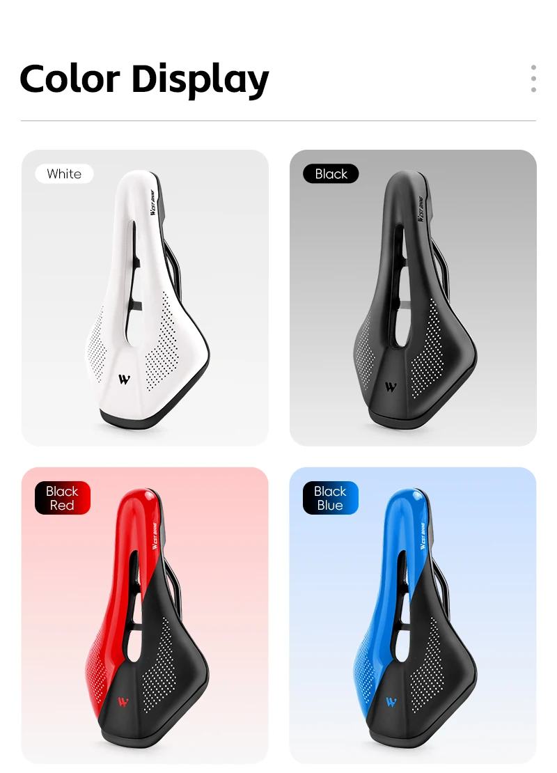 WEST BIKING Ultraleichter Fahrradsattel Atmungsaktiver Wasserdichter PU-Rennsattel mit Hohl-Aerodynamischem Design für MTB-Fahrräder – Detail 11
