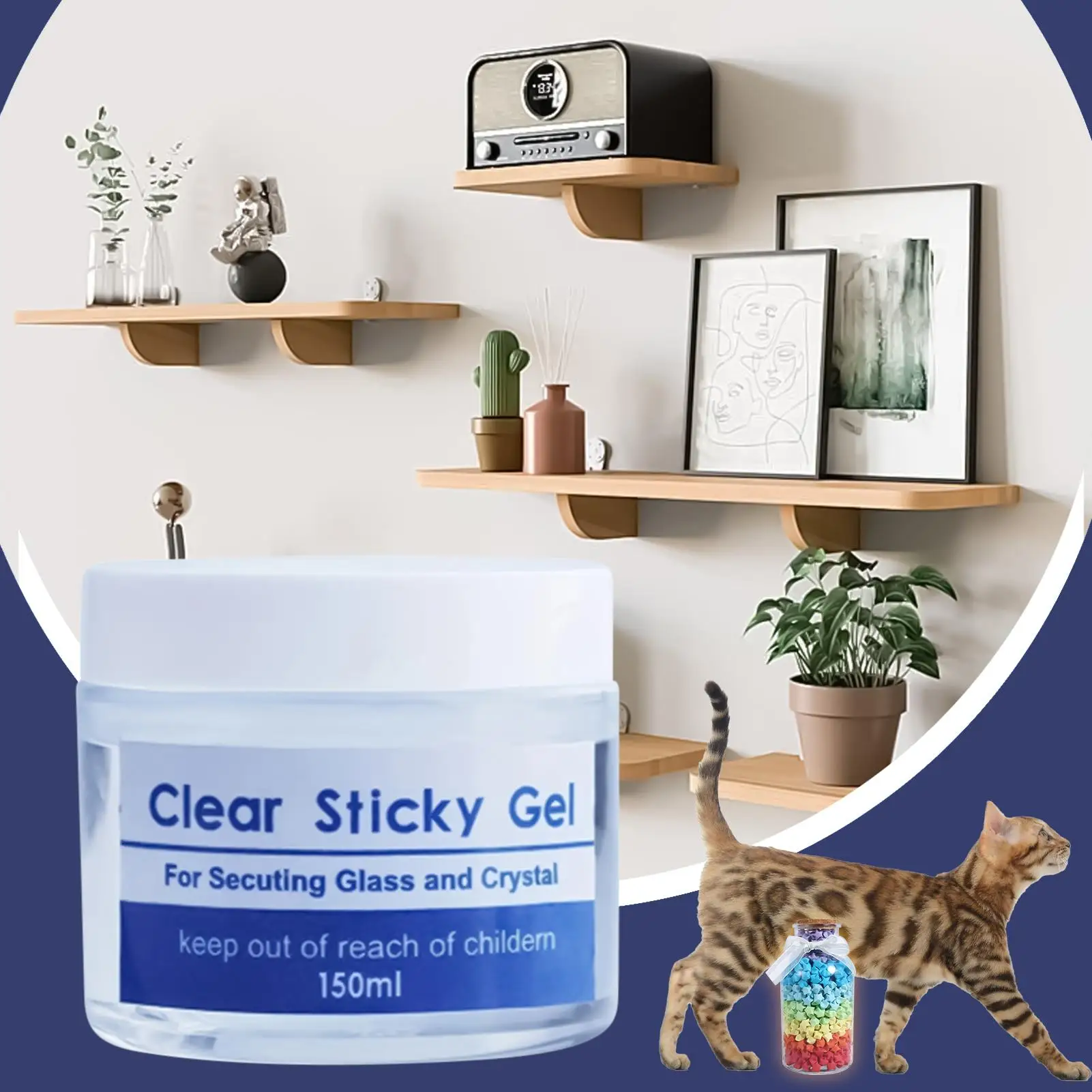 1pc Crystal Clear Museum Wax for Anchoring Collectibles and Artifacts,Museum Putty, Neutral Museum Wax Clear Adhesive Reusable