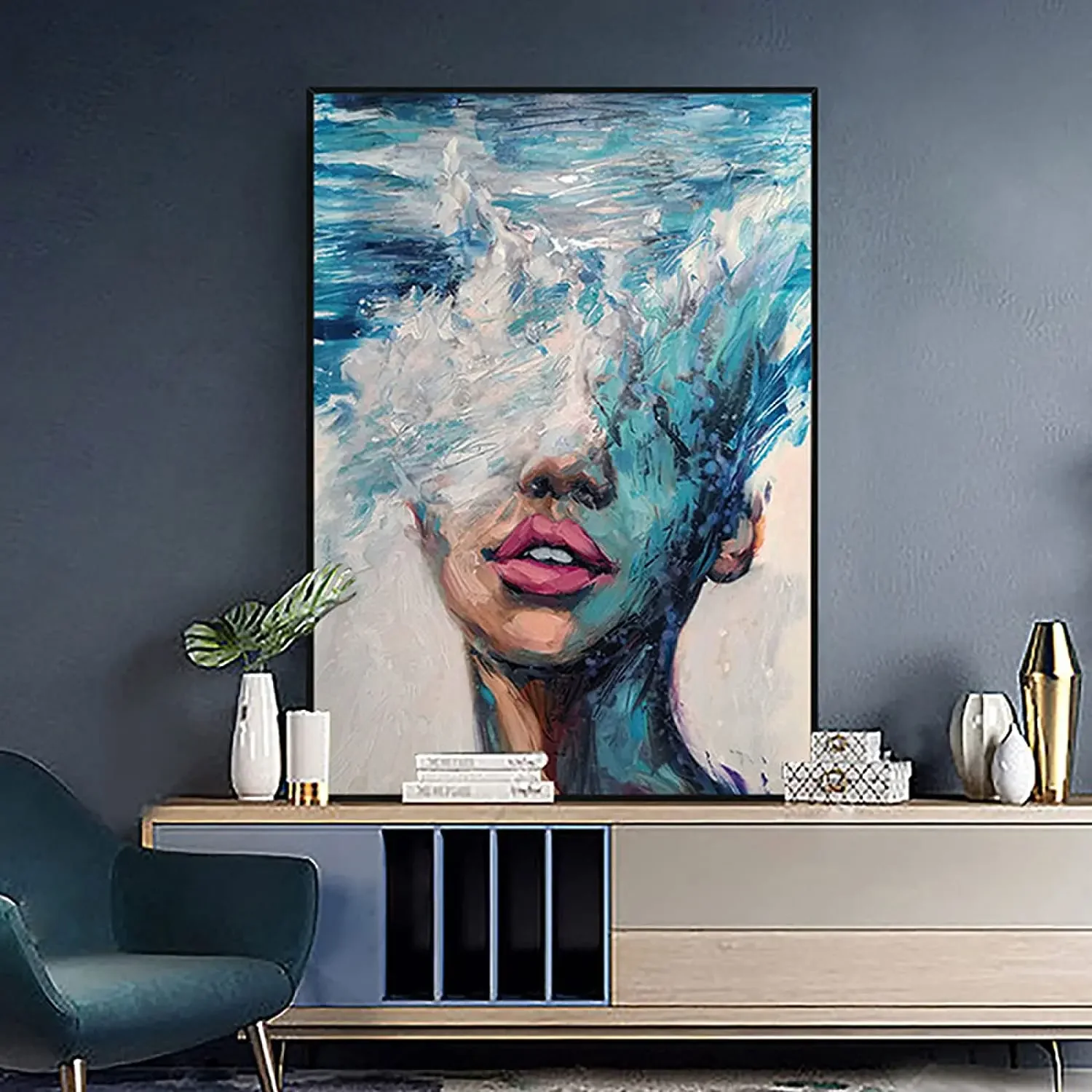 Hand Painted Abstract Portrait Canvas Art Wall Decorations Modern Textured Canvas Premium Classical Oil Painting For Home Decor