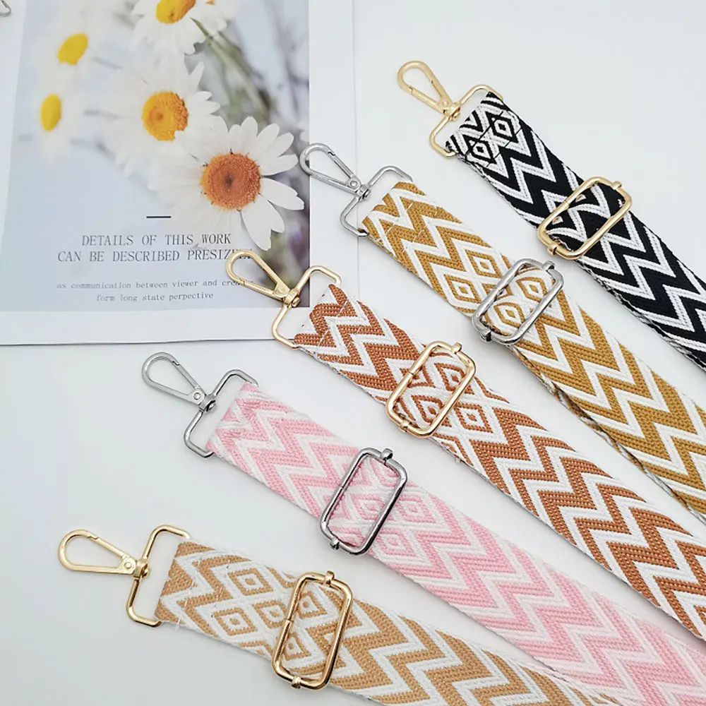 1 قطعة حقيبة كروسبودي حزام الكتف نمط العرقية حزام الكتف قابل للتعديل البوهيمي حقيبة استبدال حزام حقيبة قابلة للإزالة #5