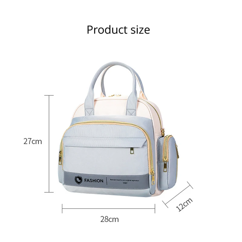 Small Size Mommy Bag Nylon Splashproof Portable Milk Storage Mother And Baby Bag Large Capacity Mother Backpack For Work And Out