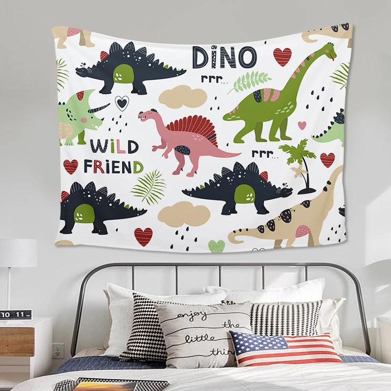 Cartoon dinosaur high-definition printed flannel blanket baby stroller children's camping and picnic blanket office sofa blanket