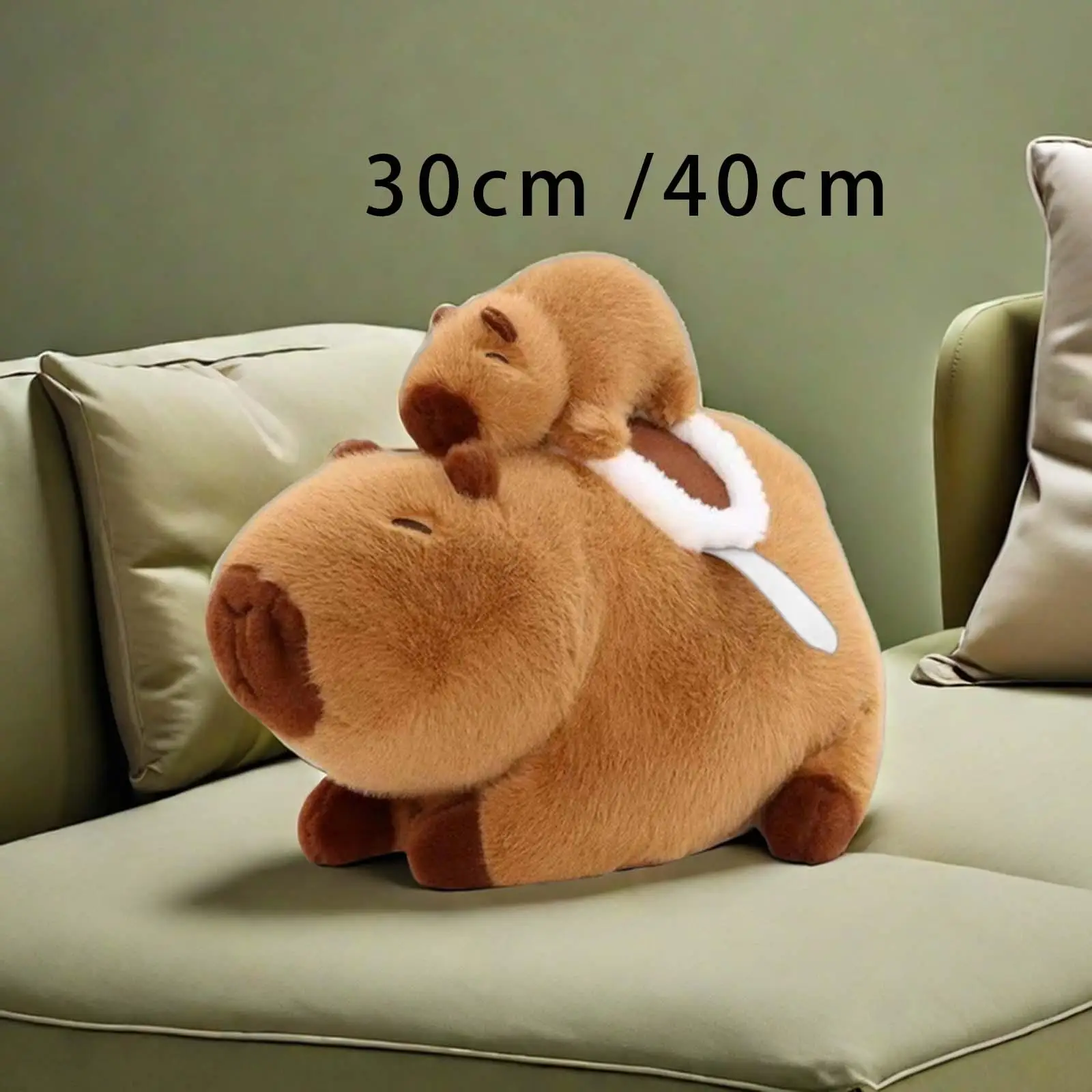 Capybara Plush Toy Soft Realistic Cartoon Plush Animal Capybara Stuffed Animal for Family Children Teens Adults Valentines Gift