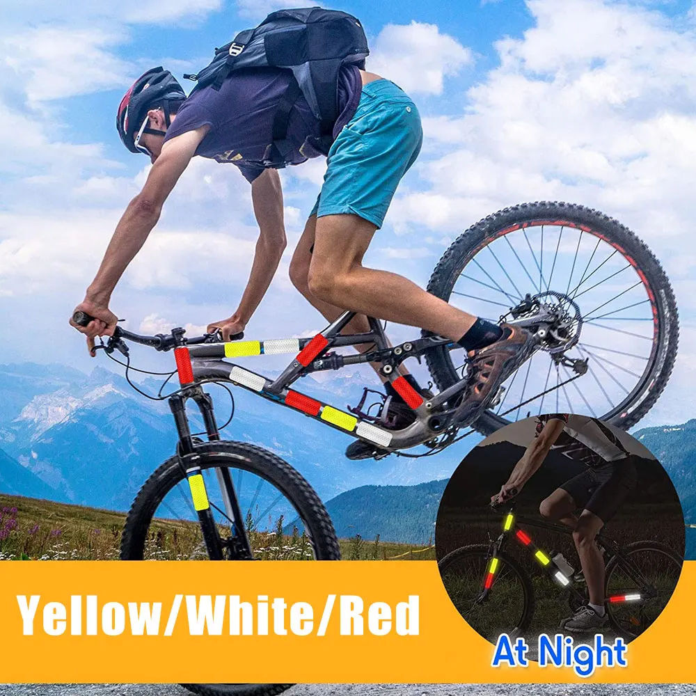 

MTB Bike Reflective Sticker Fluorescent Motorcycle Bicycle Reflector Cycling Wheel Rim Night Safety Warning Reflector Film Decal