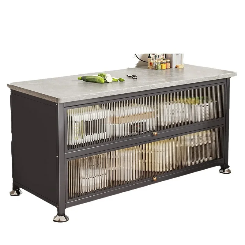 

Kitchen multi-layer microwave oven Meal side storage Locker Multifunctional integrated cupboard against the wall Cabinet