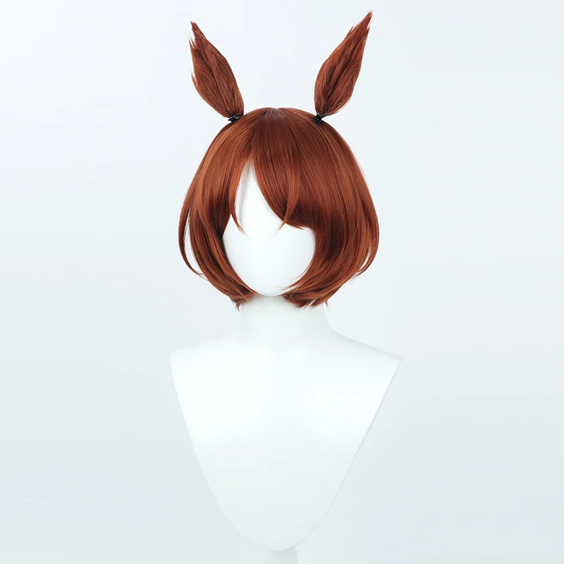 Anime Game Uma Musume Pretty Derby Sakura Laurel Cosplay Wig Tail Ears Roleplay Party Costume Prop Synthetic Hair Heat