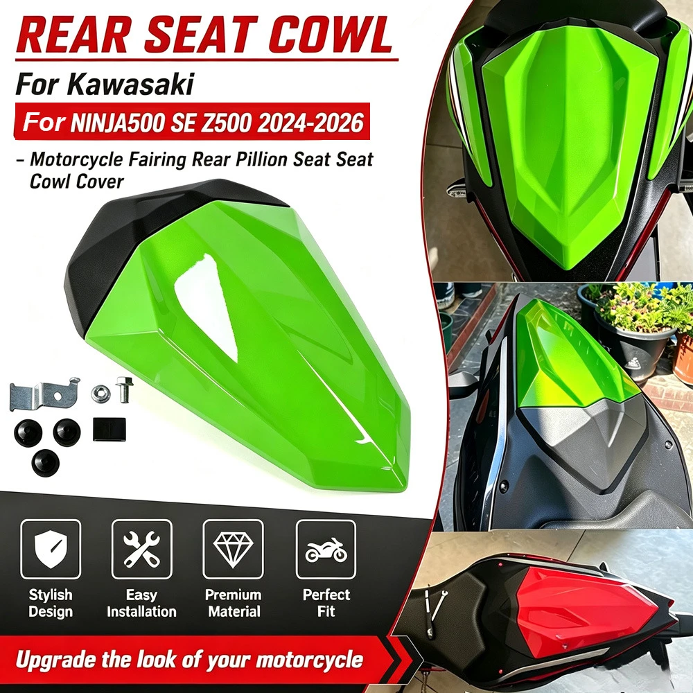 カワサキ-ニンジャ500-z500-abs-se-z-500-2024-2026用-リアシートフェアリングカウル-ハンプ-リアパッセンジャーピリオンカバー-フェアリングシートカバー