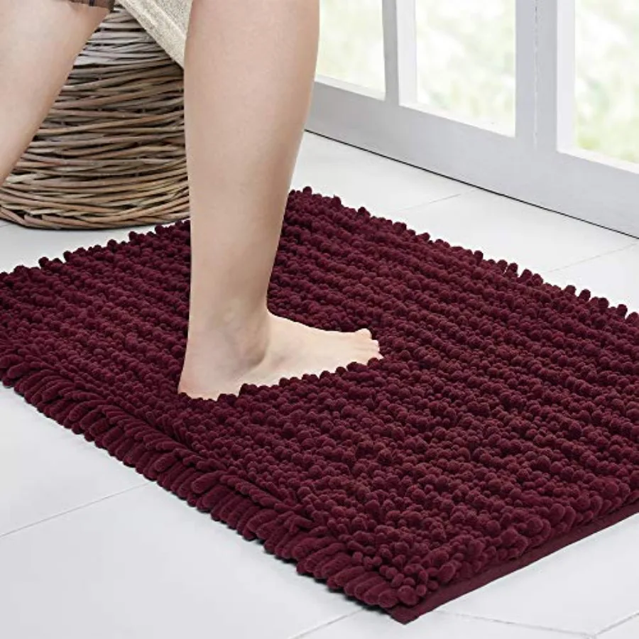 

Large Bathroom Rug Non Slip Bath Mat 72x24 Inch Water Absorbent Super Soft Shaggy Chenille Machine Washable Dry Extra Thick Per