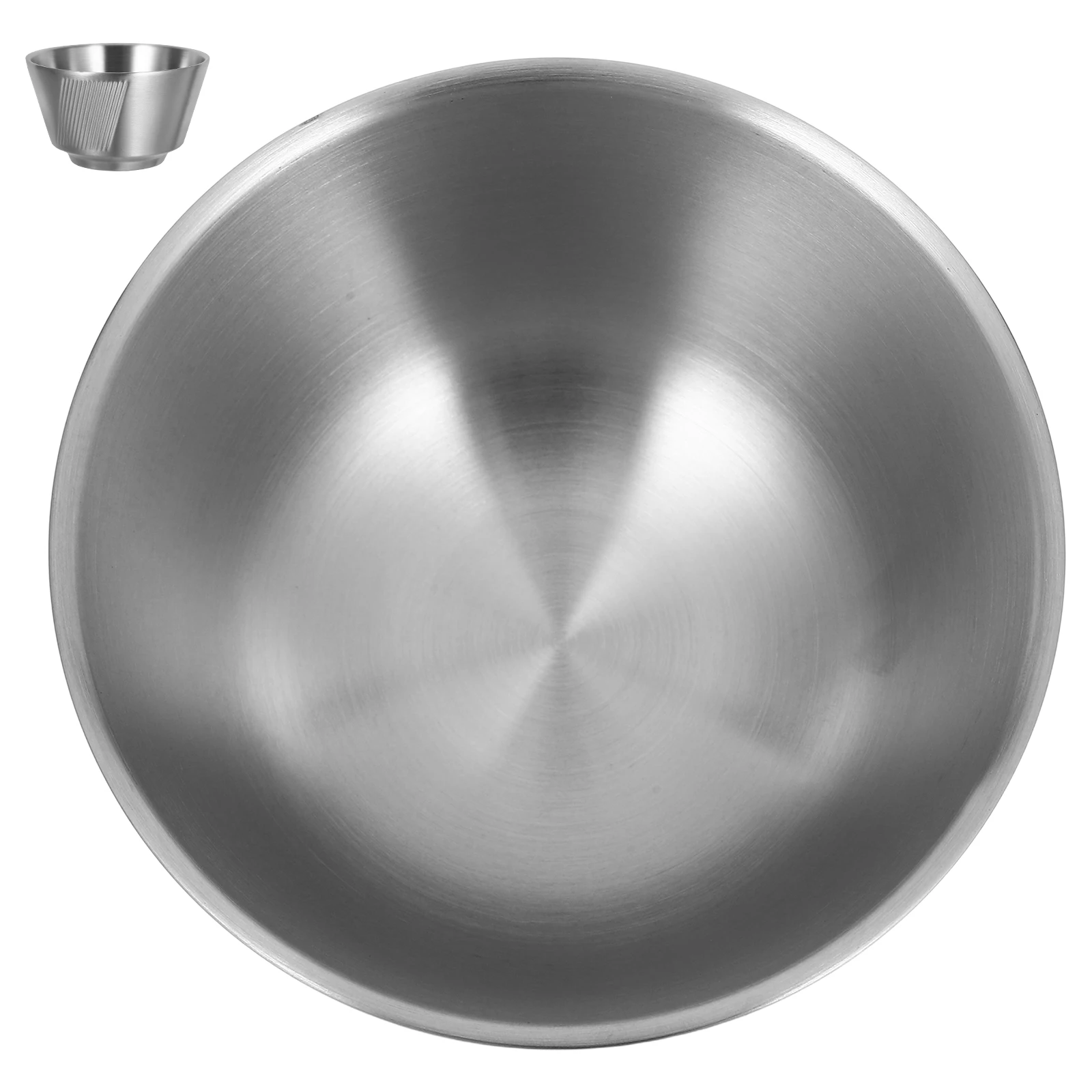 

Stainless Steel Bowl Double Layer Anti Scald Soup Dessert Nest Bowls Ice Cream Containers Salad Serving Kitchen