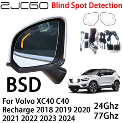 ZJCGO Car BSD Radar Warning System Blind Spot Detection Safety Driving Alert for Volvo XC40 C40 Recharge 2018~2024