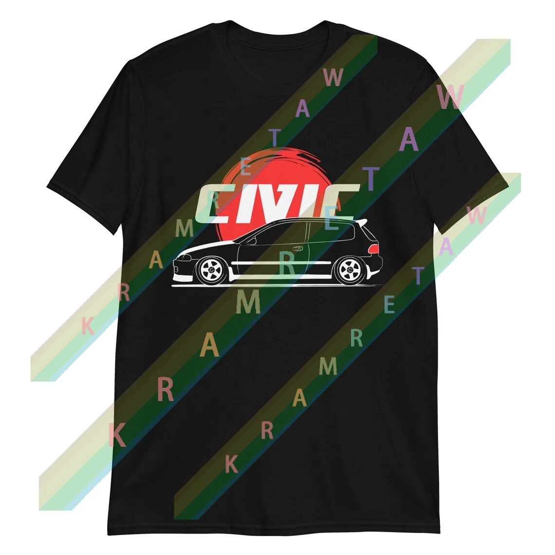 

Kanjo Civics MK 5 EG Unisex T-Shirt // kanjo racecar Automotive Apparel for Car Guys Gift for EG6 lover Summer 100% Cotton S-3XL