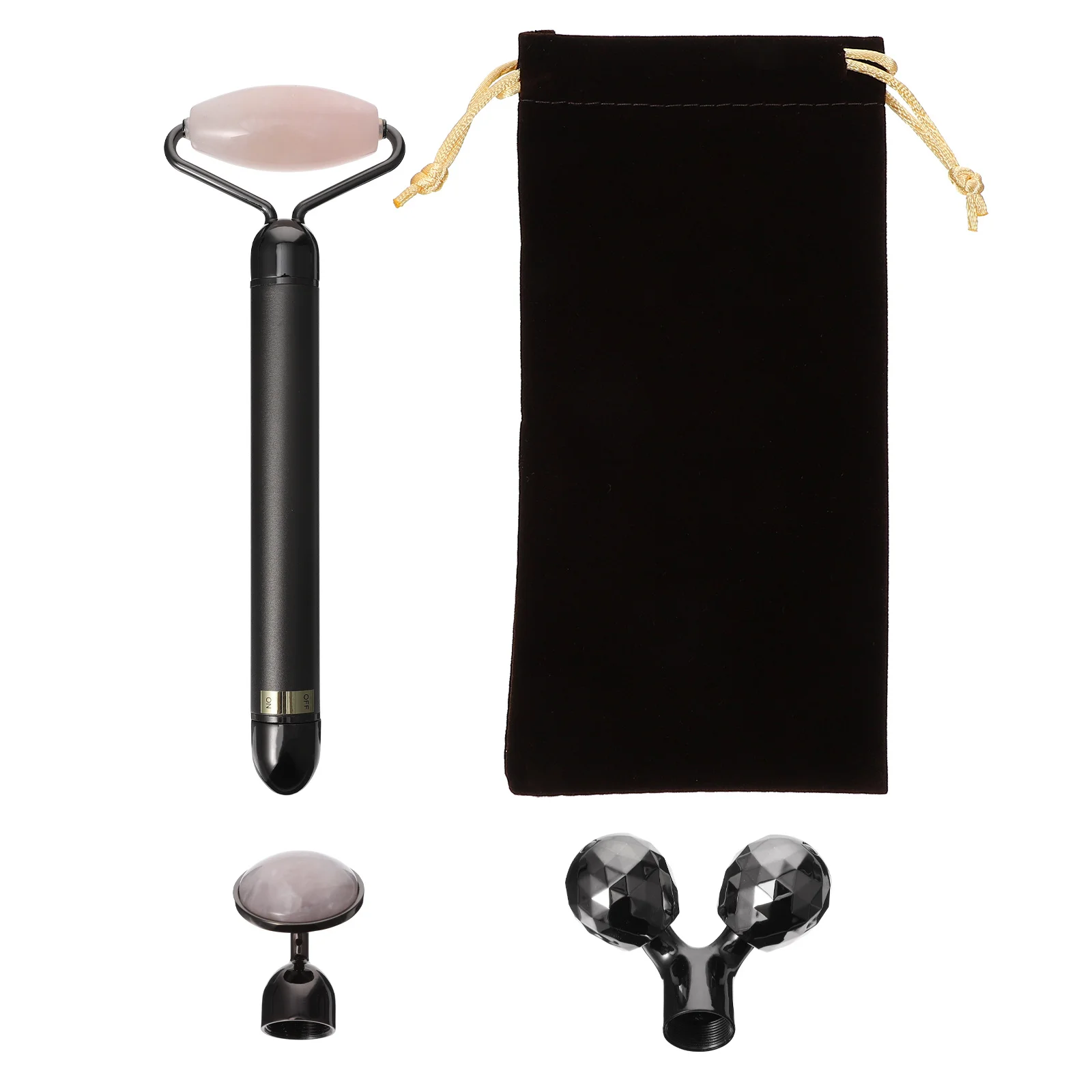 1 set Jade Gezicht Roller 3-In-1 Facial Massager Voor Anti-Aging Verminderen Rimpels Ogen Donkere kringen Elektrische Massage Stok