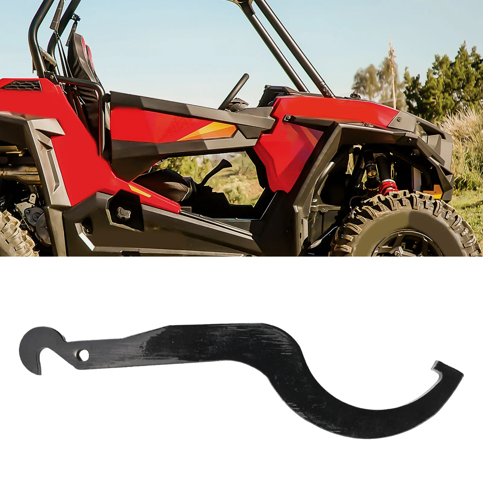 For Polaris For RZR Wrench Tool for Efficient Maintenance Tasks Compact Design Shock Spanner with OEM Compatibility
