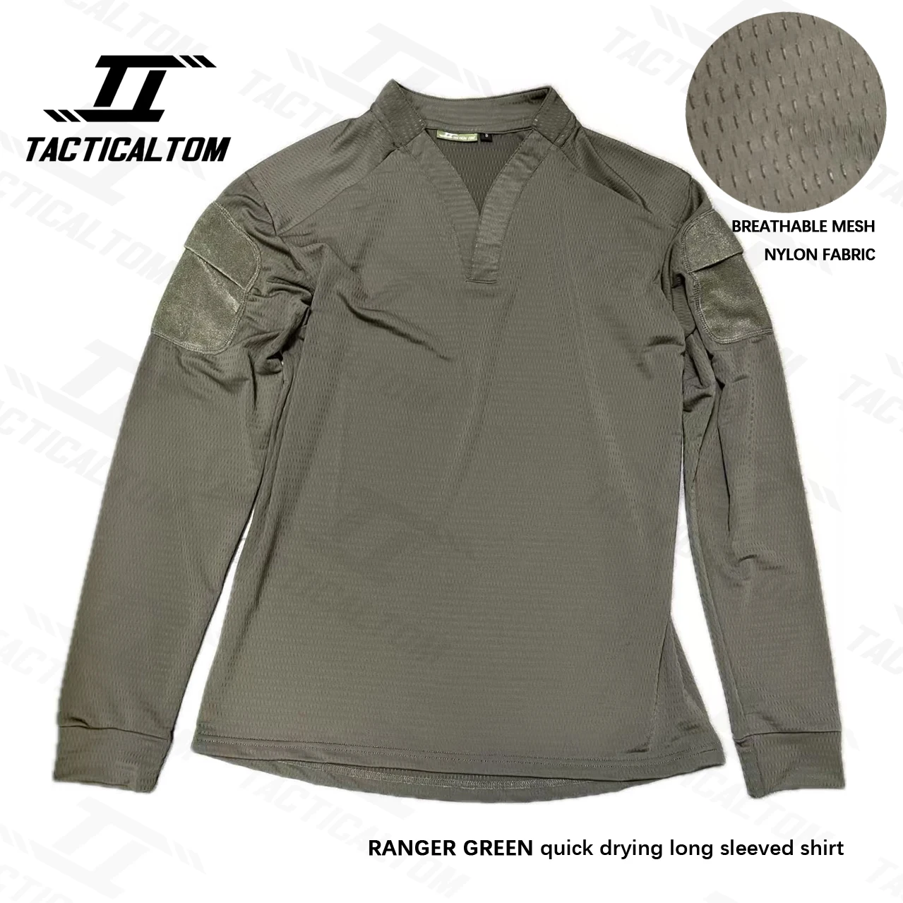 Tactical Tom vs. Long Sleeve V-neck Outdoor Sportswear Quick Drying T-shirt Hiking Camping Climbing Combat Training Clothing
